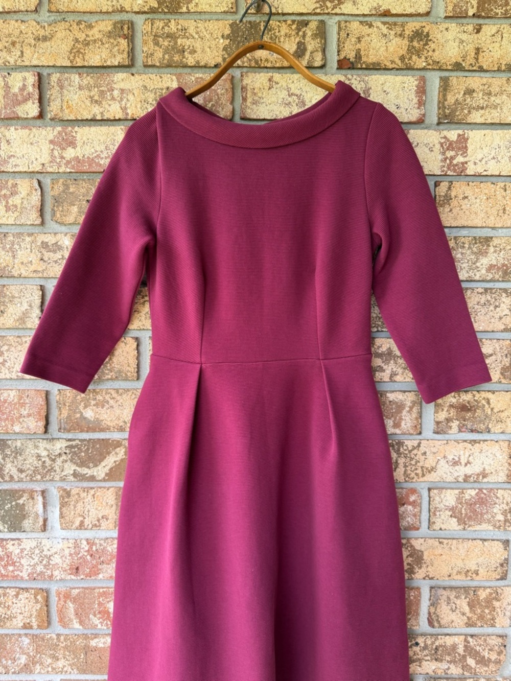 Boden Violet Ottoman Dress Women’s Size 6 Regular Ruby Color Pockets Beautiful! - Picture 3 of 11